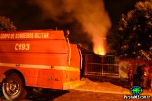 Incêndio em casa no Santo Antônio é controlado graças a PM e Bombeiros