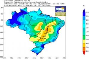 Inmet alerta para baixa umidade do ar em Mato Grosso do Sul